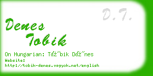 denes tobik business card